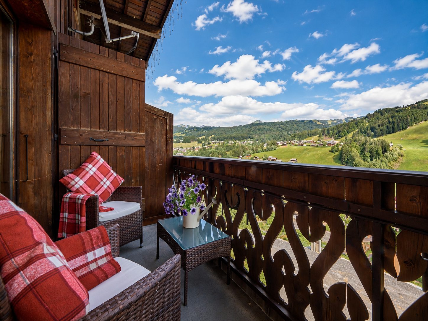 Balcony with mountain views