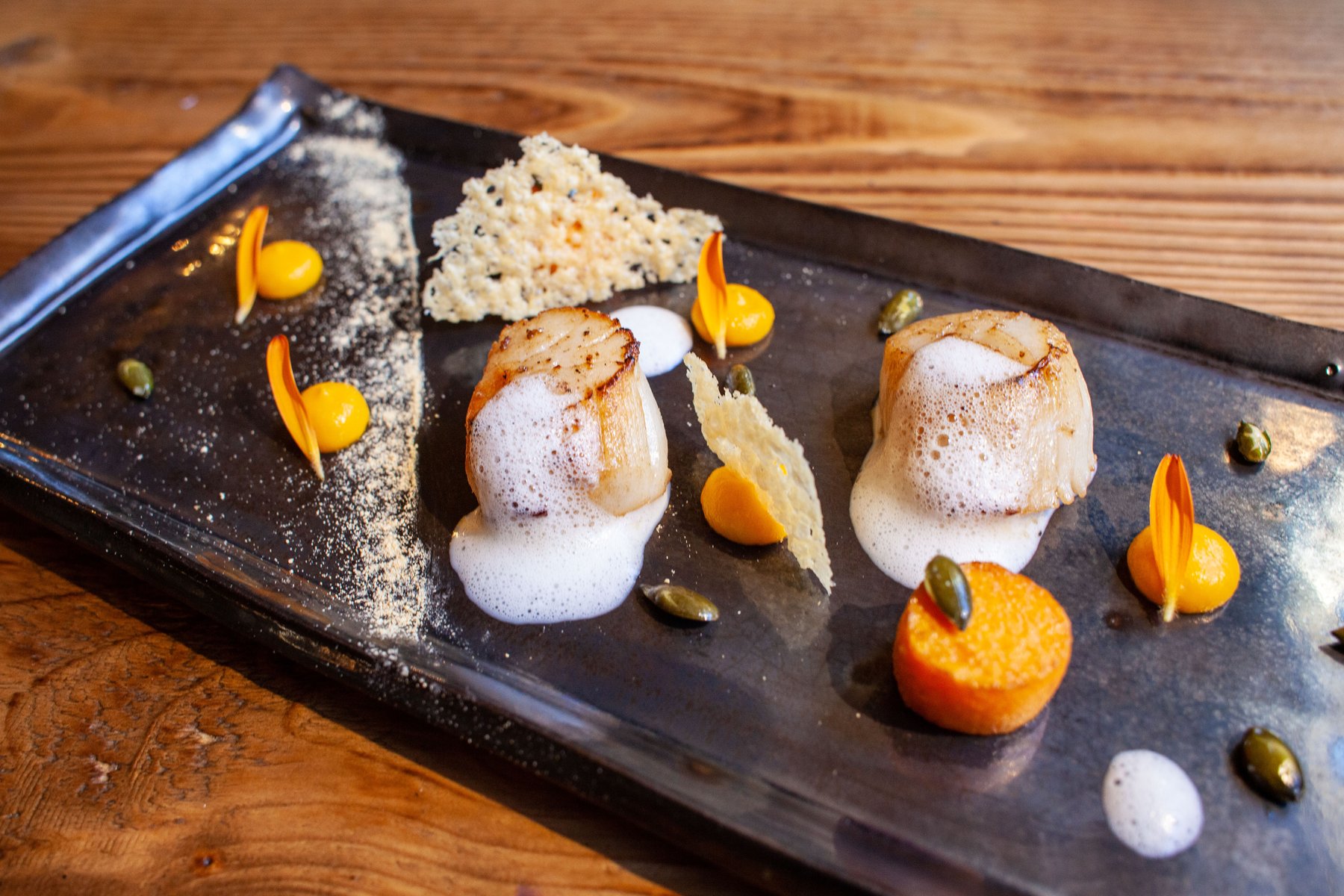 Scallops with carrot